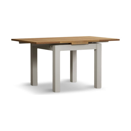 Extending Romney 90cm Oak and Signal White Painted Dining Table