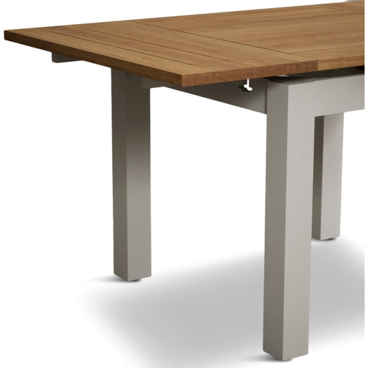 Extending Romney 90cm Oak and Signal White Painted Dining Table