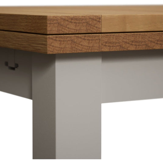 Extending Romney 140cm Oak and Soft White Painted Dining Table
