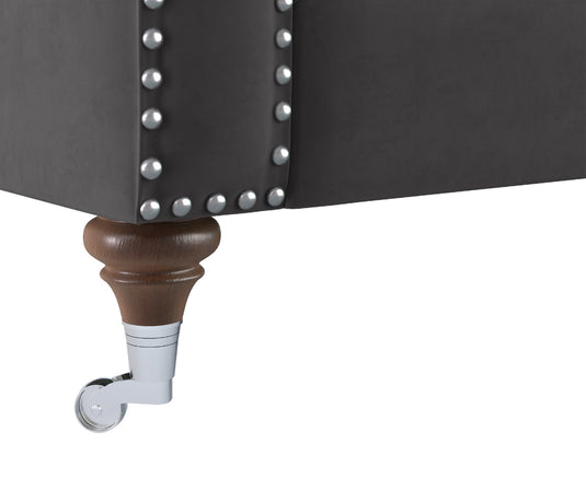 Kensington Chesterfield Dark Grey Velvet 3 Seater Sofa