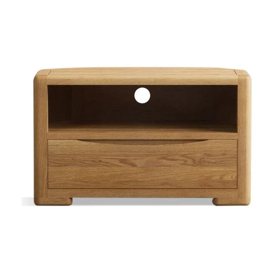 Dereham Solid Oak Corner TV Cabinet