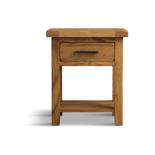 Brantham Rustic Solid Oak Lamp Table Side Tables Country Rustic