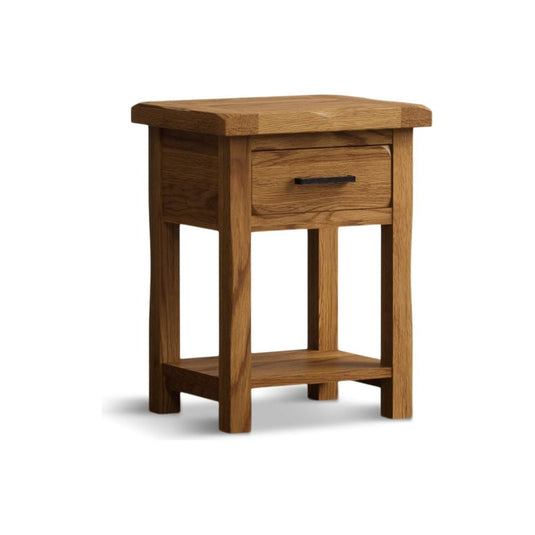 Brantham Rustic Solid Oak Lamp Table Side Tables Country Rustic