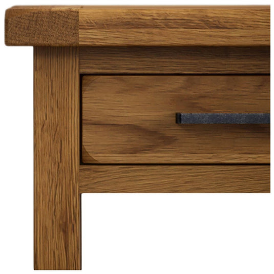 Brantham Rustic Solid Oak 2 Drawer Console Table Console Table Brantham Rustic