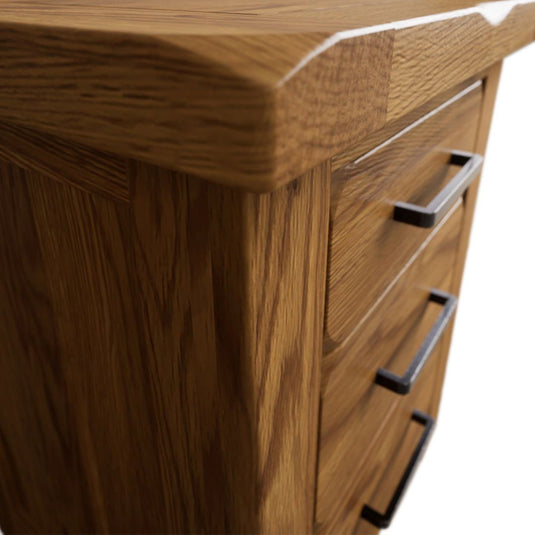 Brantham Rustic Solid Oak 3 Drawer Bedside Table Bedside Tables Country Rustic