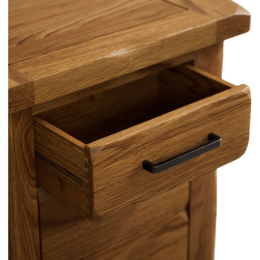Brantham Rustic Solid Oak 3 Drawer Bedside Table Bedside Tables Country Rustic