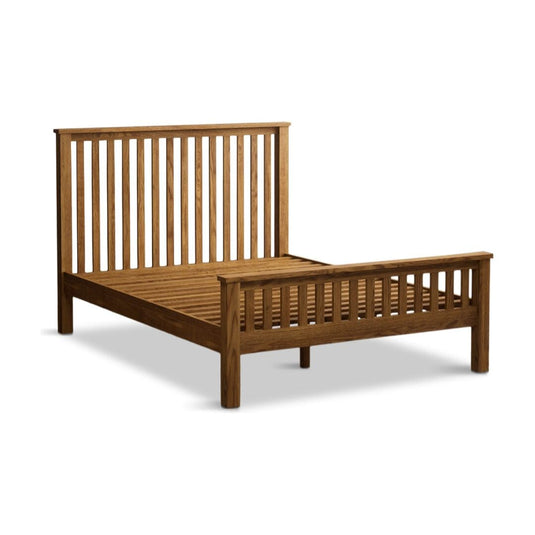 Brantham Rustic Solid Oak Kingsize Bed Beds Country Rustic