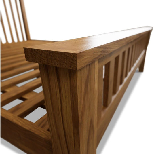 Brantham Rustic Solid Oak Double Bed Beds Country Rustic