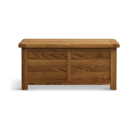 Brantham Rustic Solid Oak Blanket Box Blanket Boxes Country Rustic