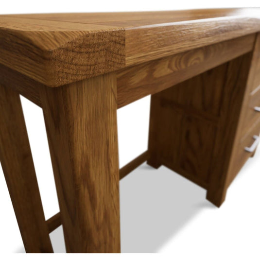 Brantham Rustic Solid Oak 3 Drawer Dressing Table Dressing Table Brantham Rustic