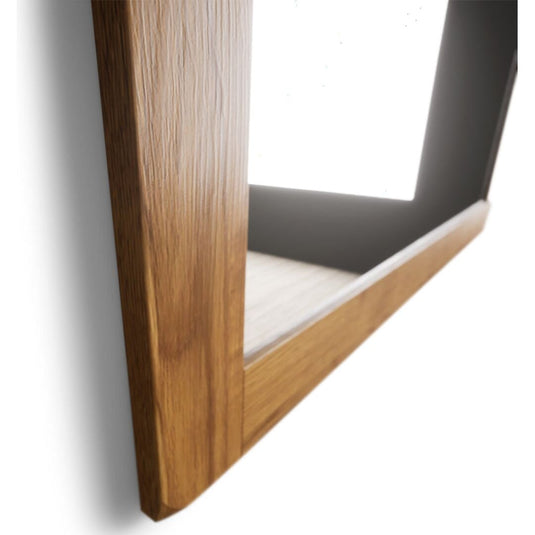 Brantham Rustic Solid Oak Wall Mirror Mirrors Country Rustic