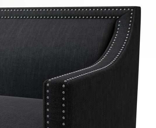 Highfield Black Linen 2 Seater Sofa