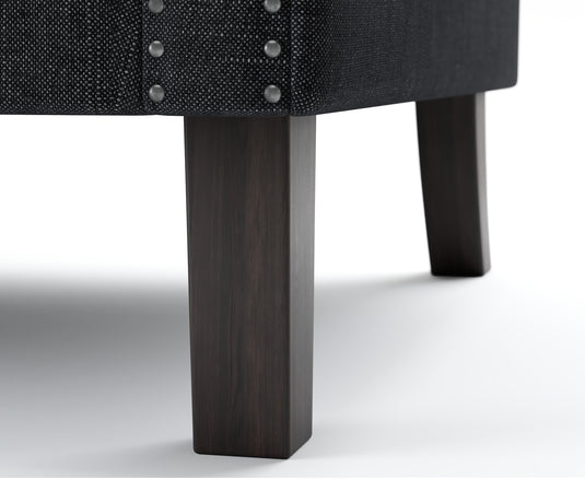 Highfield Black Linen Armchair