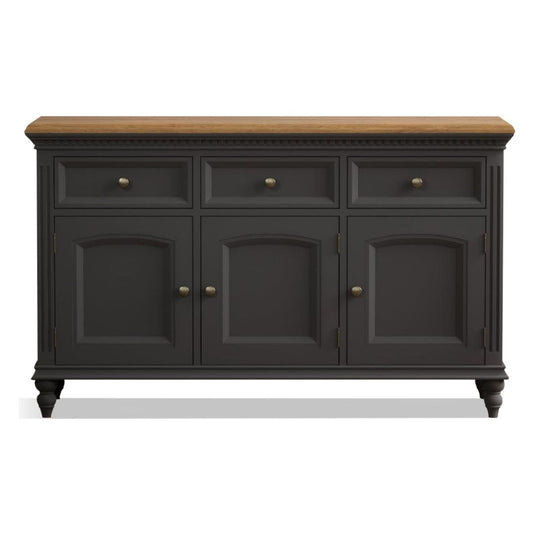 Philippe Oak and Charcoal Grey Painted Large Sideboard