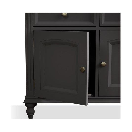 Philippe Oak and Charcoal Grey Painted Large Sideboard