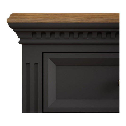 Philippe Oak and Charcoal Grey Painted Large Sideboard