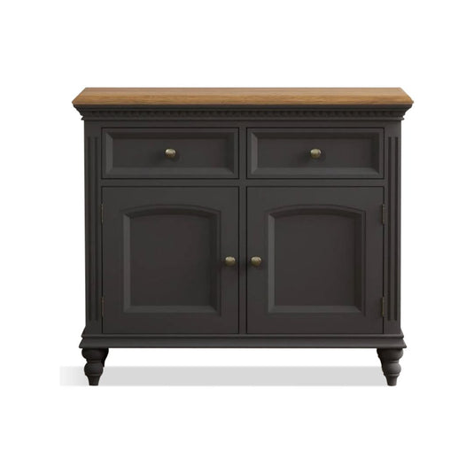 Philippe Oak and Charcoal Grey Painted Small Sideboard