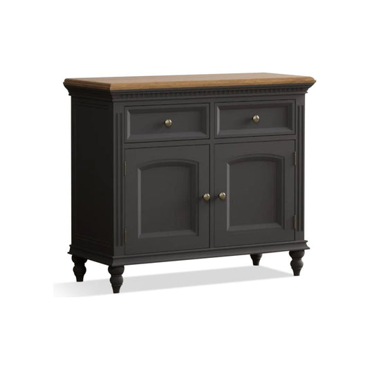 Philippe Oak and Charcoal Grey Painted Small Sideboard