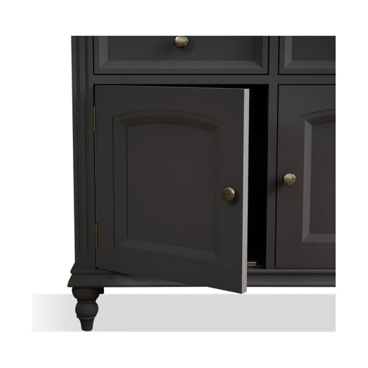 Philippe Oak and Charcoal Grey Painted Small Sideboard
