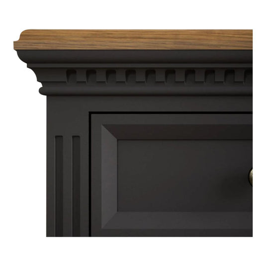 Philippe Oak and Charcoal Grey Painted Small Sideboard