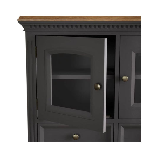 Philippe Oak and Charcoal Grey Painted Large Dresser