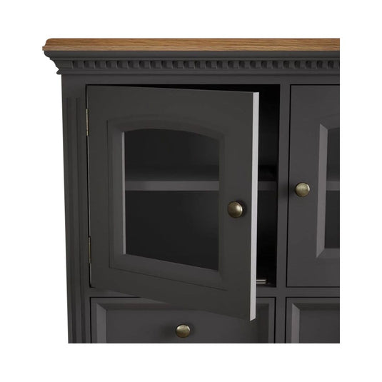 Philippe Oak and Charcoal Grey Painted Small Dresser