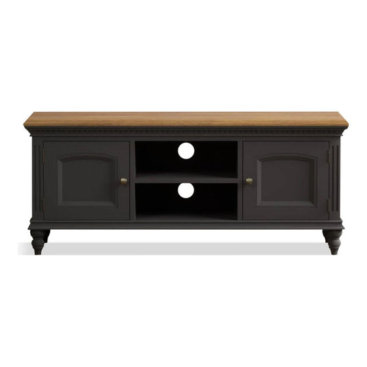 Philippe Oak and Charcoal Grey Painted Large TV Cabinet