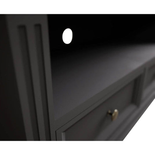 Philippe Oak and Charcoal Grey Painted Small TV Cabinet