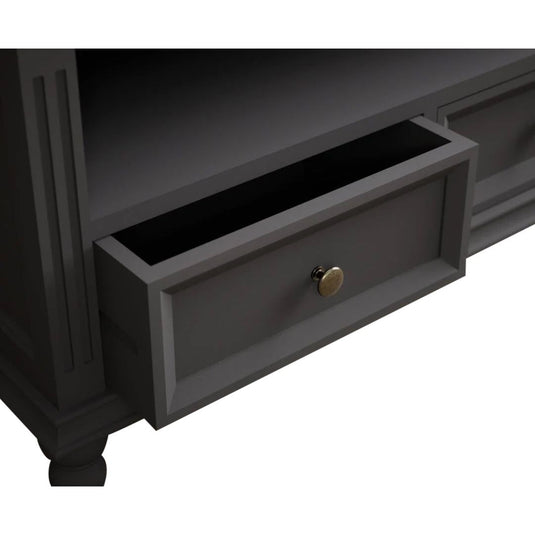 Philippe Oak and Charcoal Grey Painted Corner TV Cabinet