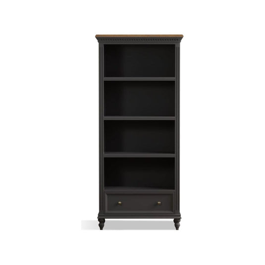 Philippe Oak and Charcoal Grey Painted Tall Bookcase