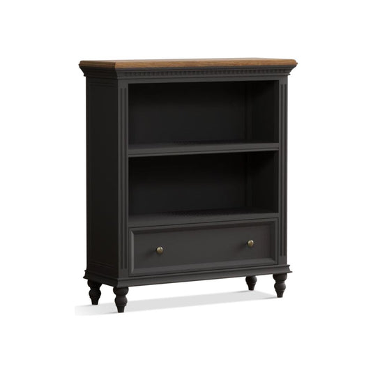 Philippe Oak and Charcoal Grey Painted Low Bookcase