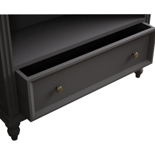 Philippe Oak and Charcoal Grey Painted Low Bookcase