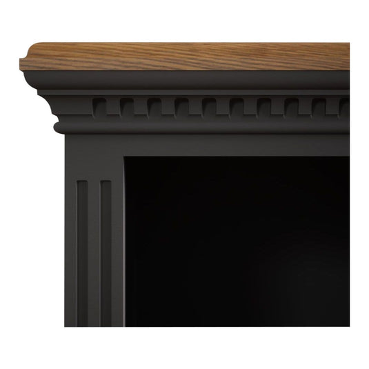 Philippe Oak and Charcoal Grey Painted Low Bookcase