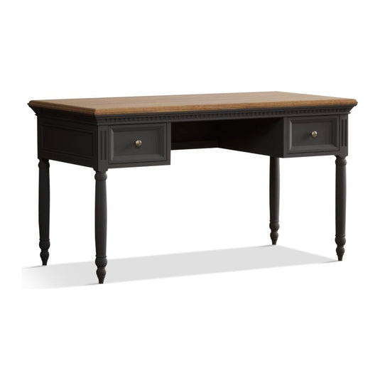 Philippe Oak and Charcoal Grey Painted Computer Desk