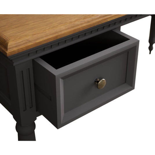 Philippe Oak and Charcoal Grey Painted Computer Desk