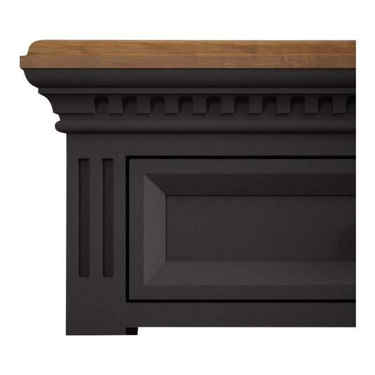 Philippe Oak and Charcoal Grey Painted Console Table
