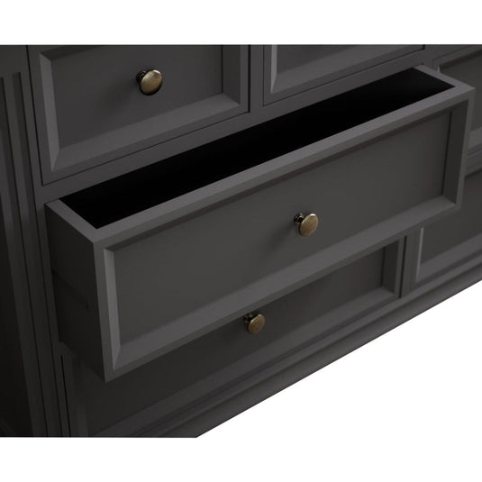 Philippe Oak and Charcoal Grey Painted Wide Chest Of Drawers