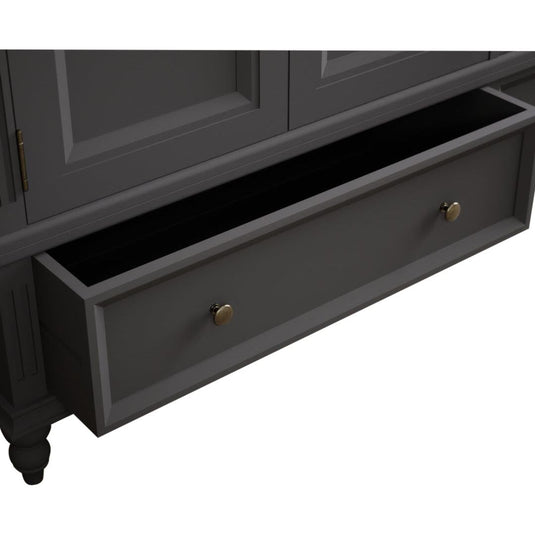 Philippe Oak and Charcoal Grey Painted Triple Wardrobe
