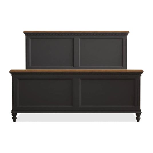 Philippe Oak and Charcoal Grey Painted Kingsize Bed