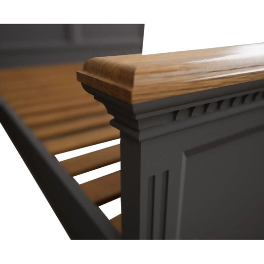 Philippe Oak and Charcoal Grey Painted Super King Bed