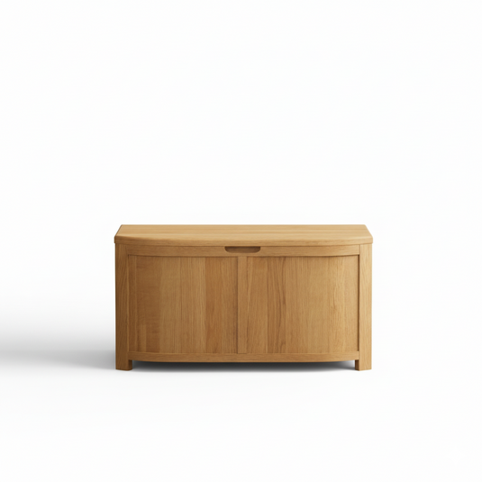 Matlock Curved Solid Oak Blanket Box