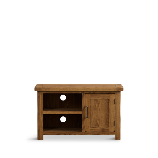 Harleston Rustic Solid Oak Small TV Cabinet