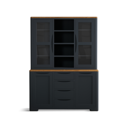 Blair Dark Blue Painted and Rustic Top Large Dresser