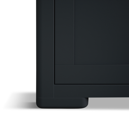 Blair Dark Blue Painted and Rustic Top Tall Bookcase