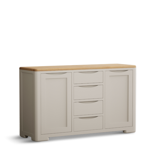 Canberra Soft White Painted Large Sideboard