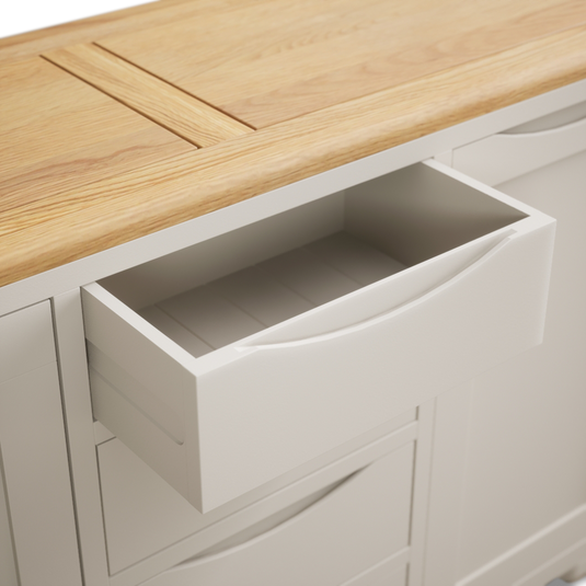 Canberra Soft White Painted Large Sideboard