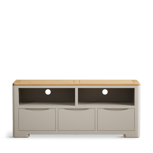 Canberra Soft White Painted Large TV Cabinet