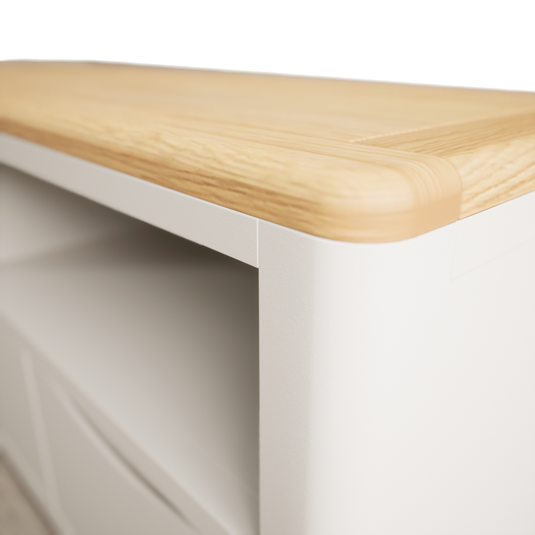 Canberra Soft White Painted Large TV Cabinet