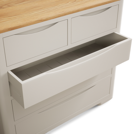 Canberra Soft White Painted Chest of Drawers