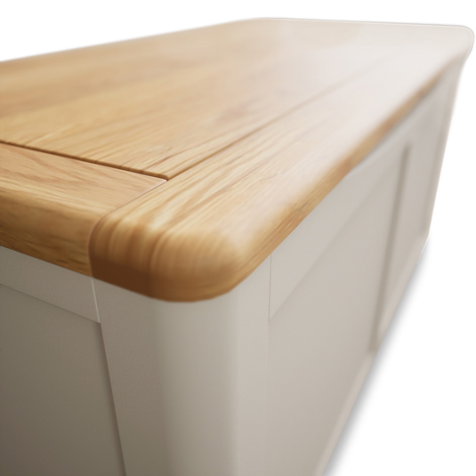 Canberra Soft White Painted Blanket Box